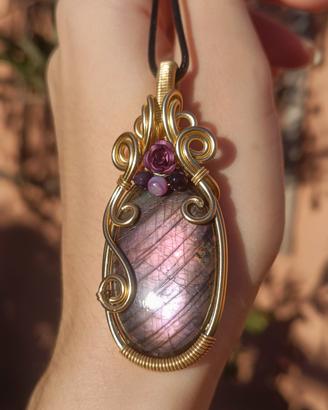 Ciondolo con Labradorite viola 