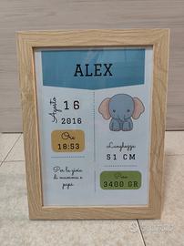 quadretto nascita  bambini neonati