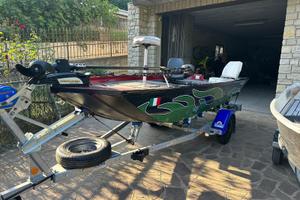 Barca Bass/pikeboat Lugafo 1448 +carrello+mercury