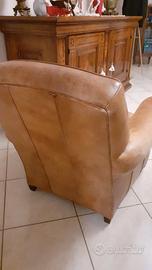 Poltrona londinese vera pelle