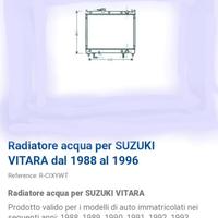 Radiatore Suzuki vitara nuovo