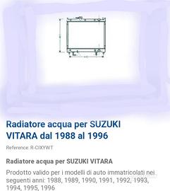 Radiatore Suzuki vitara nuovo