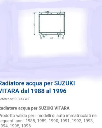 Radiatore Suzuki vitara nuovo
