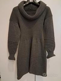 Vestito a maglia  grigio donna