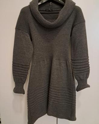 Vestito a maglia  grigio donna