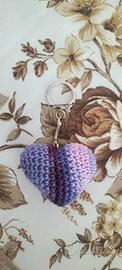Portachiavi Cuore Uncinetto Handmade