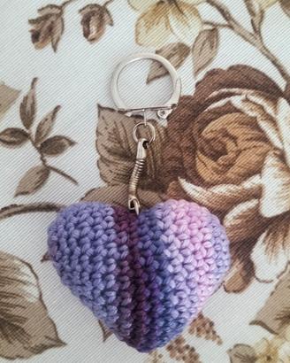 Portachiavi Cuore Uncinetto Handmade