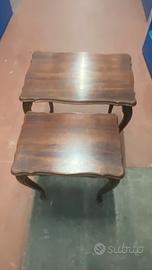 2 tavolini incastro Luigi XIV in Quercia Francia