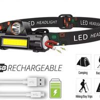 Frontalino led ricaricabile USB 