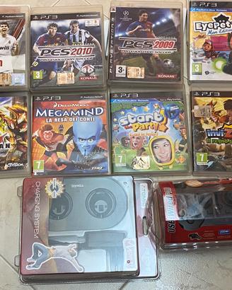 Blocco giochi ps3 + pad + charging system