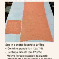 Set in cotone lavorato a filet