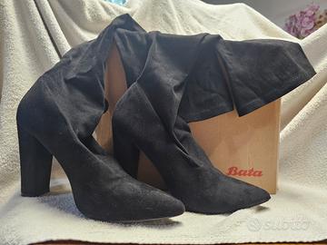 stivali velluto al ginocchio