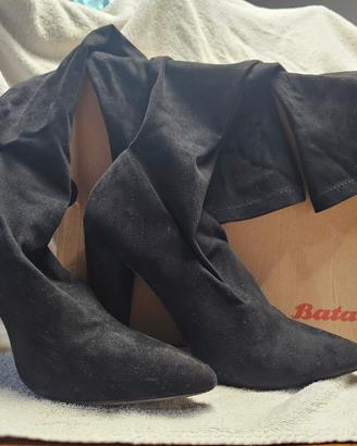 stivali velluto al ginocchio