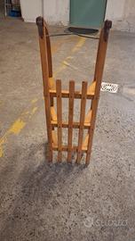 Slittino in legno vintage Edelweiss-Slitta d'epoca