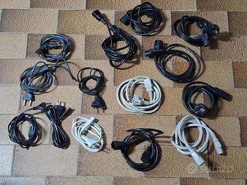 Lotto 13 cavi alimentazione PC/UPS tipo C14 e C13