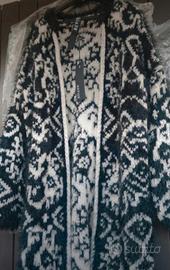 Cardigan bianco nero