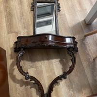 Consolle sospesa con cassetto e specchio