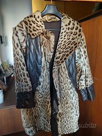 Cappotto Vintage Maculato Anni '70/'80 con Inserti