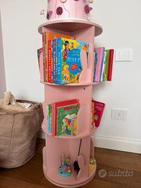 Libreria girevole rosa