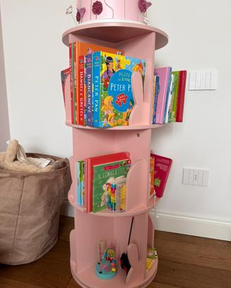 Libreria girevole rosa