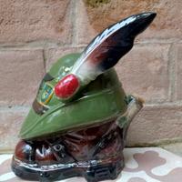 Bottiglia Ceramica Smaltato Vintage Scarpone 