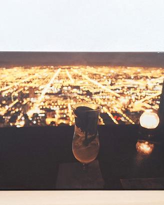 Foto su tela Chicago by night 90x60 cm