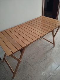 tavolino pieghevole 138*70*75 h cm