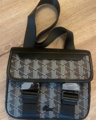Borsa a tracolla Lacoste bianca e nera