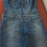 Tuta GUESS Jeans denim Tg IT 28 blu senza maniche