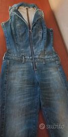 Tuta GUESS Jeans denim Tg IT 28 blu senza maniche