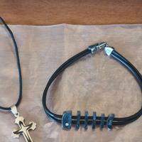 bracciale bliss + collanina crocifisso