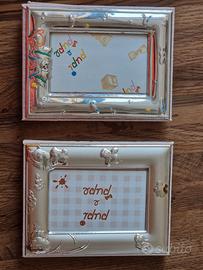 due cornici argento pupi e pupe