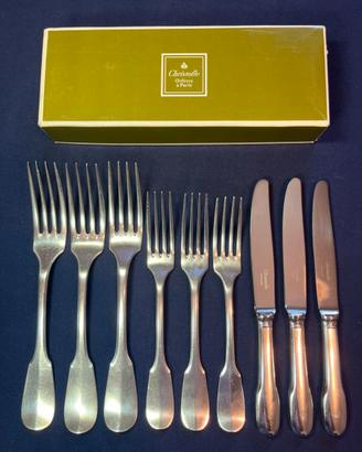 Set 15posate Christofle mod. Cluny placate argento