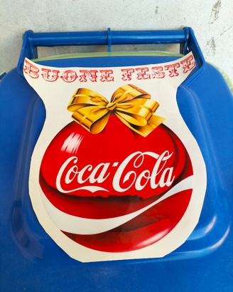 Grande Adesivo Pubblicitario Coca Cola Buone Feste