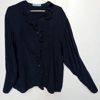 Camicia vintage Alberta Ferretti in pura seta nera
