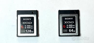 Memoria XQD da 64 e 128 Gb