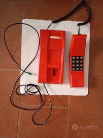 vintage landline Telcer Red An 1980s made in it