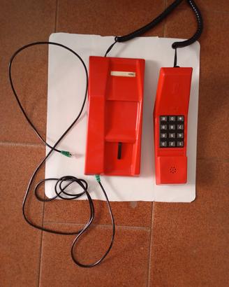 vintage landline Telcer Red An 1980s made in it