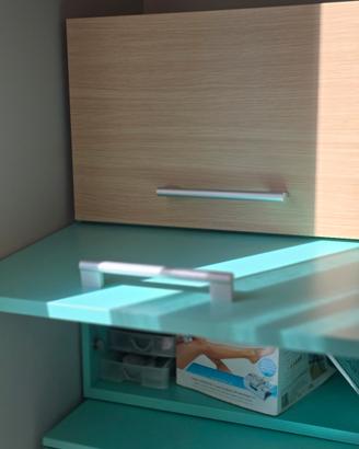 Comodino e  n.2 vasistas libreria in legno