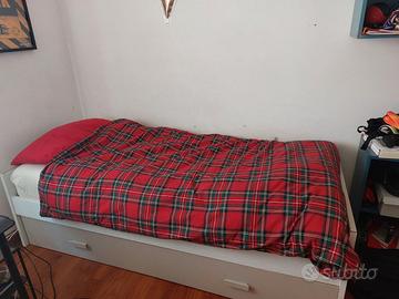 Letto singolo con secondo letto estraibile