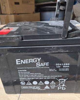 Batteria AGM 12v 80ah Nuova ENERGY SAFE.