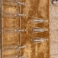 bicchieri vintage in vetro lavorato