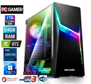 PC GAMING WORKSTATION, INTEL, 64GB, 1TB-M2, 3060Ti