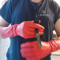 guanti lunghi latex xl uomo rossi 