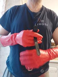 guanti lunghi latex xl uomo rossi 