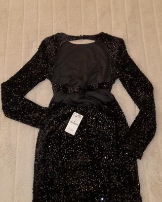 Vestito da Cocktail  Nero  Paillettes Stradivariou