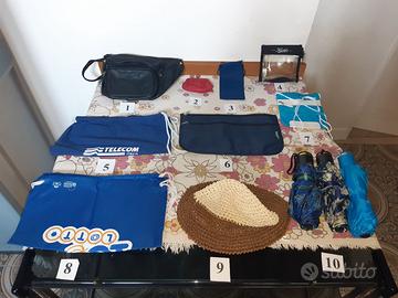 Marsupio, borsellino, cappello, ombrelli, etc...