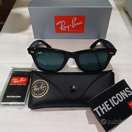  Rayban Wayfarer 2140 Lenti nere Misura 50 22 