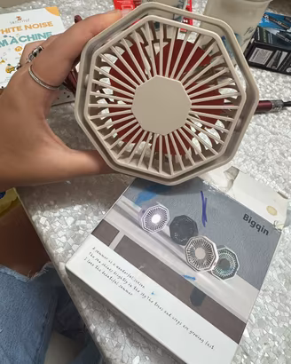 Mini ventilatore da tavolo ricaricabile USB bigqim