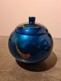 Vaso Contenitore Blu decorato